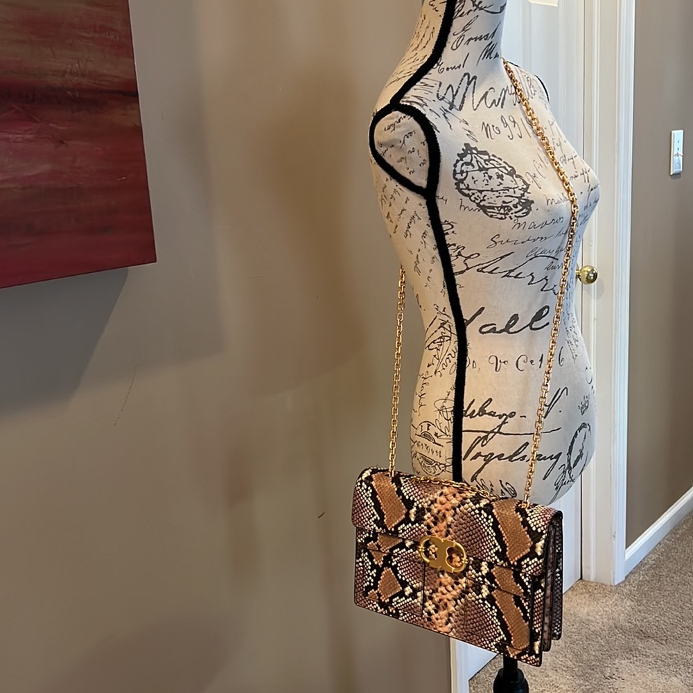 Tory Burch crossbody/shoulder snakeprint bag